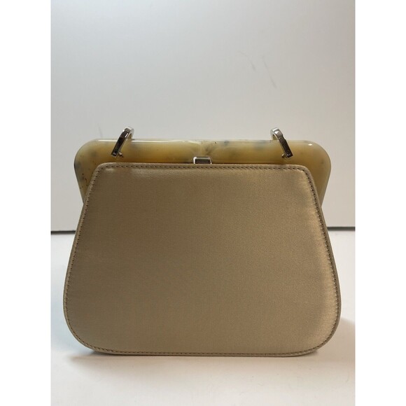 Prada Satin Mini Frame Gold Hand Bag (Repaired/Reconstructed) - Picture 4 of 12